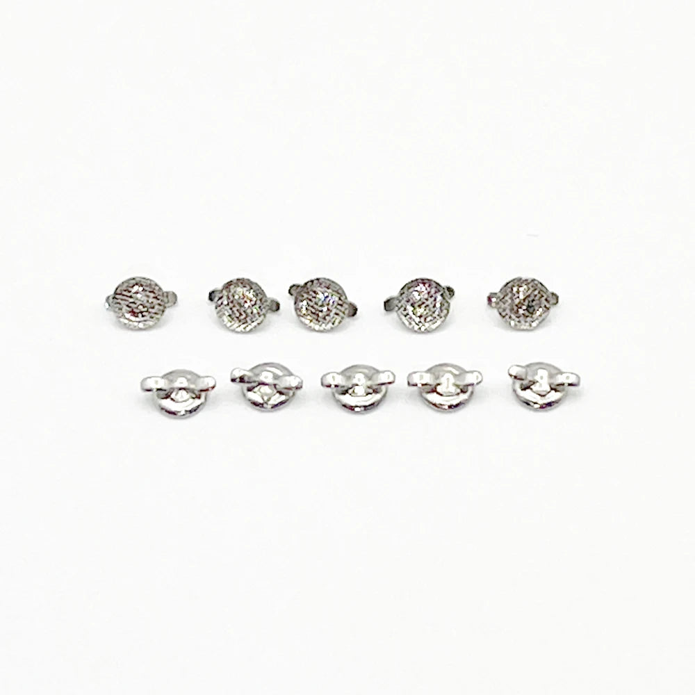 10pcs/Pack Dental Orthodontic Lingual Button Bottom Bondable Metal