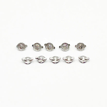 10pcs/Pack Dental Orthodontic Lingual Button Bottom Bondable Metal