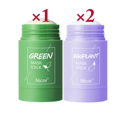 Cleansing Green Tea Mask Clay Stick Oil Control Anti-Acne Whitening