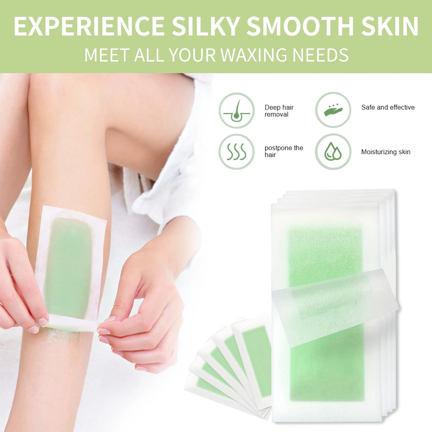 10/20/30/50 Pcs Depilatory Wax Strips For Hair Removal Wax Paper Cold