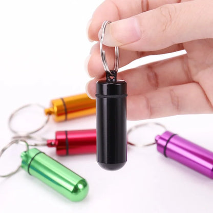 Portable Mini Waterproof Aluminum Pill Box Cases Container Organizer