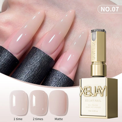 1/6Pcs 15ml Jelly Ice Nude Peelable Polish, UV/LED - set, Formaldehyde