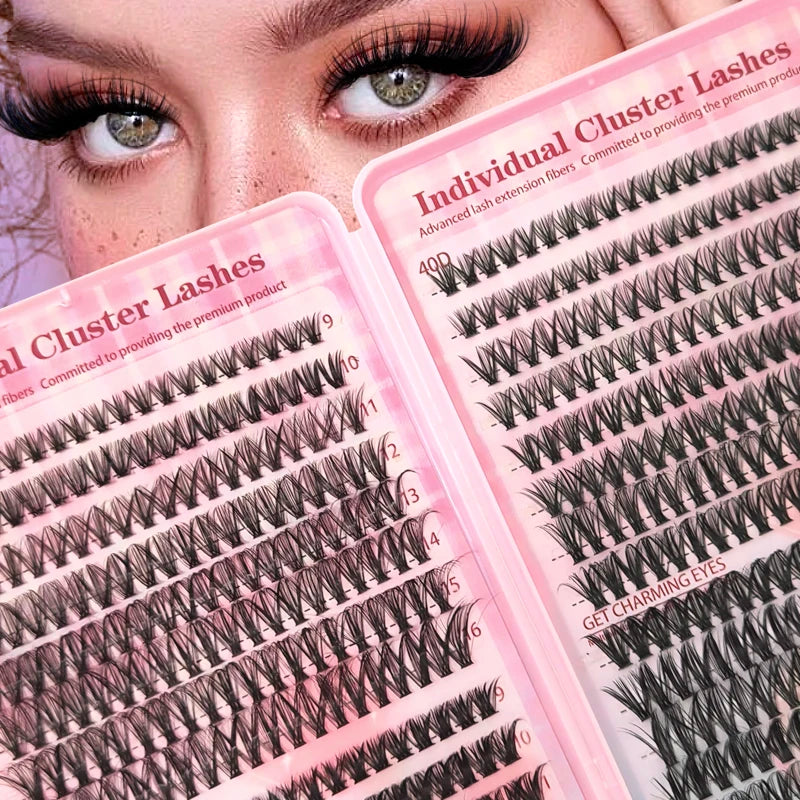 Lash Extension Kit Lash Clusters D Curl Individual Lashes Kit with
