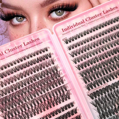Lash Extension Kit Lash Clusters D Curl Individual Lashes Kit with