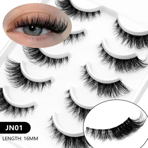 Veltrinay Cat Eye Lashes Soft Natural Faux Mink Eyelashes Fake Lashes