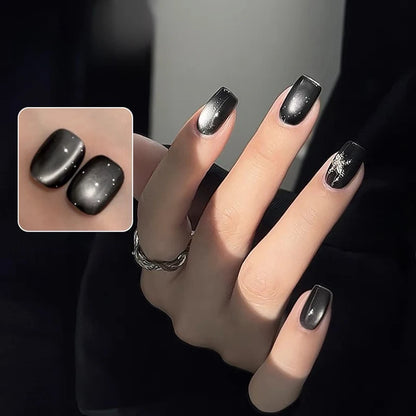 WS Black Glass Cat Magnetic Gel Nail Polish Punk Style Nail Art