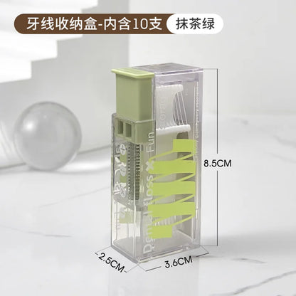 Portable Floss Dispenser Includes 10Pcs Floss Automatic Ejectable