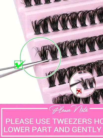 MJ Individual Lashes 8-16mm 200pcs Cluster Lashes Natural Look Mixed