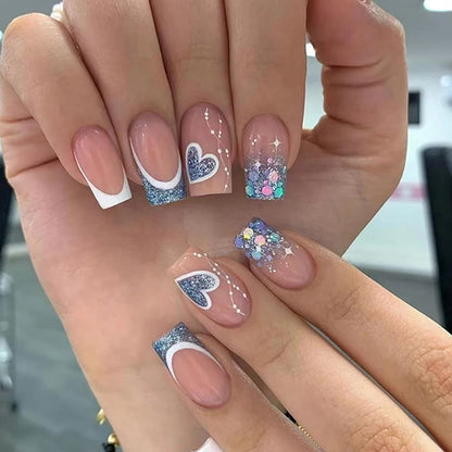 24PCS/ brown ballet-shaped fake nails instantly upgrade your look with