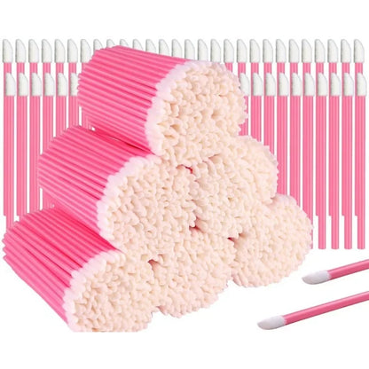 100 Pcs Disposable Lip Lint Free Applicators  Lipstick Testers Wands