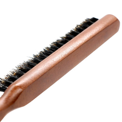 Natural Boar Bristle Hair Fluffy Comb Wood Handle Hair Brush