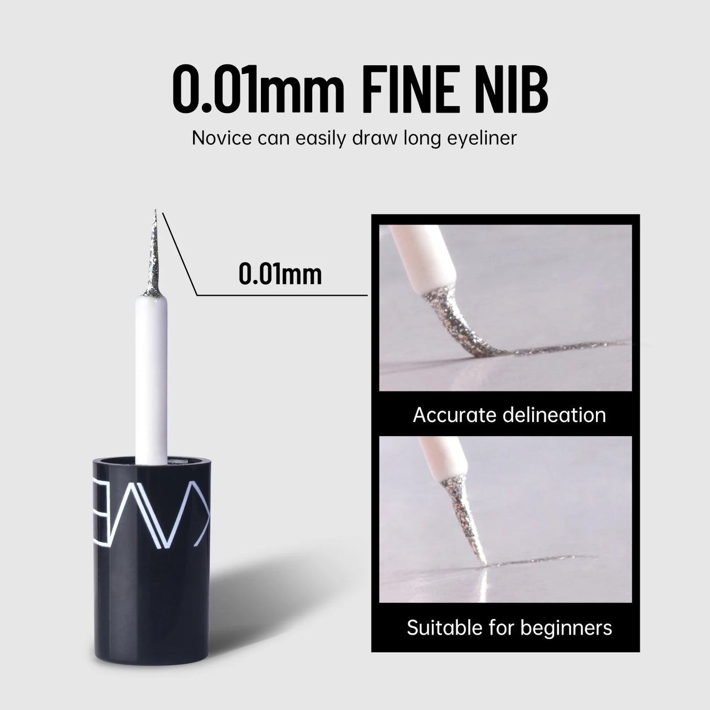 Diamond shiny eyeliner liquid Pearl light color fast drying waterproof