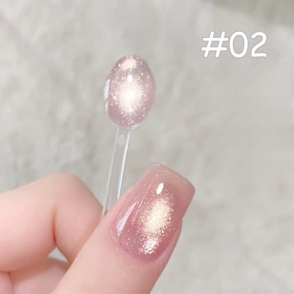 SHAKA 1-16pcs Flash Pure Lust Golden Light Heroine Cat Eye Gel Nail