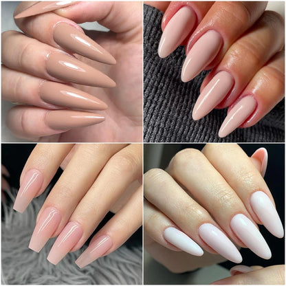 MEET ACROSS 8ML Quick Extension Nail Gel Vernis Nude Milk White Gel