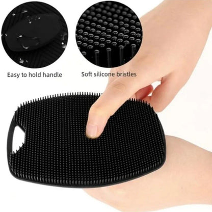 1pc Soft Silicone Exfoliating Brush Cleanser Manual Body Cleansing