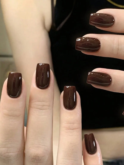 1pc 15ml Reddish Brown Gel Nail Polish Starter Pure Soak Off No Wipe
