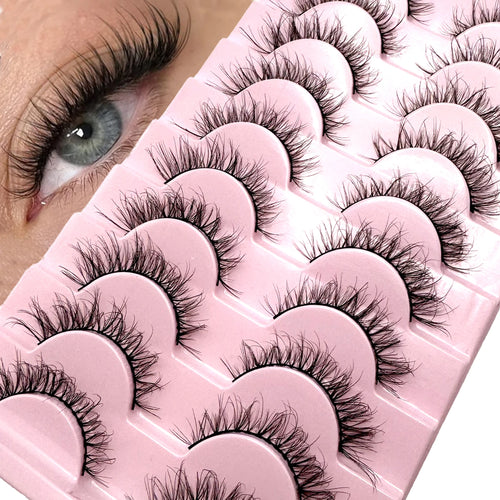 MKYDCG New 10 pairs 3D Mink Lashes Faux Mink Fluffy Lash Soft Full