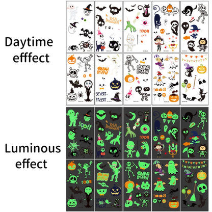 Luminous Temporary Tattoos Stickers UV Glow Fluorescent in the Dark