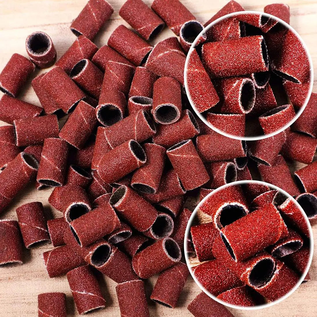 100pcs/50pcs Sanding Cap Bands For Electric Manicure Machine
