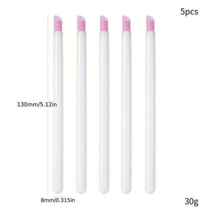 7/10/12/15/20m Pink French Nail Art Liner Painting Brush 5Pcs/set
