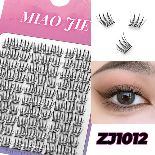 MIAOJIE Cluster Lashes Natural Eyelash extension Volume Individual