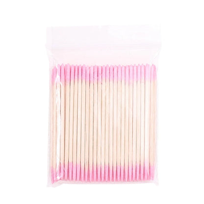 100Pcs Double-Ended Cotton Swabs Fine Pointed Tips for Nail Art Makeup