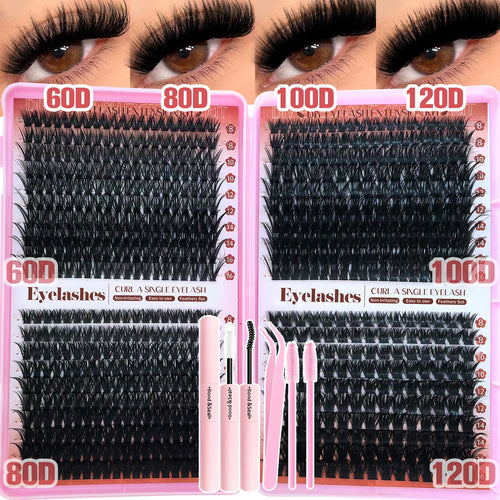 Show-Stopping Top & Bottom Lash Kit – 250/740 Cluster Bombshell Fluffy
