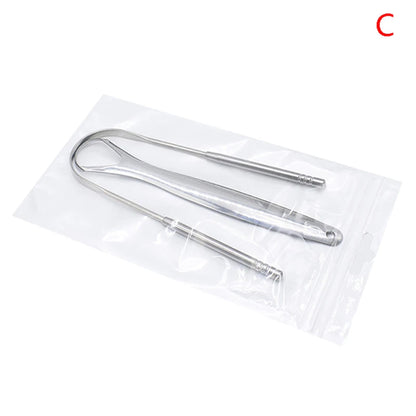 2Pcs Tongue Scraper Stainless Steel Tongue Cleaner Oral Care Hygiene