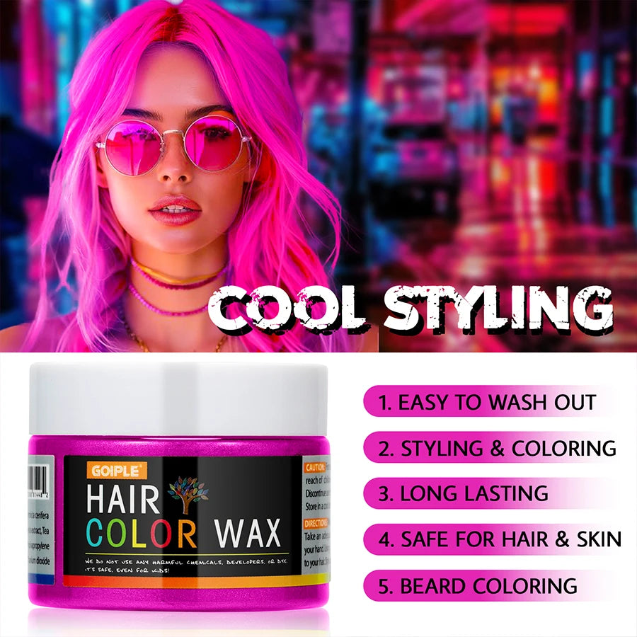 Valentine's Day DIY Hair Dyed Mud Hair Colour Wax Easy To Wash