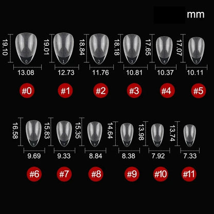 120pcs XXS Extra Short Almond Coffin Nail Tips Half Matte Pre-filed