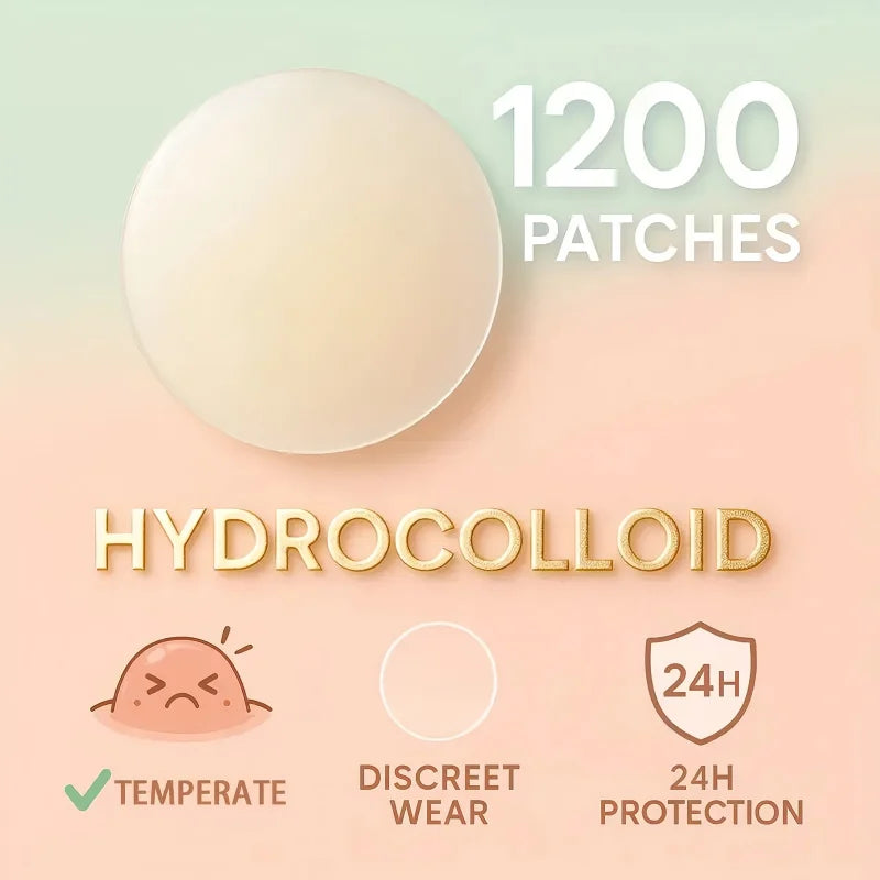 1200 pieces/set of hydrogel patches for acne coverage, suitable for