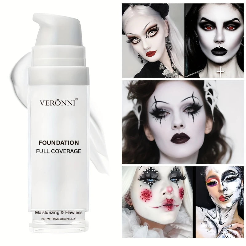 Pure White Liquid Foundation for COS stage Makeup Long-lasting