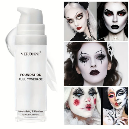 Pure White Liquid Foundation for COS stage Makeup Long-lasting