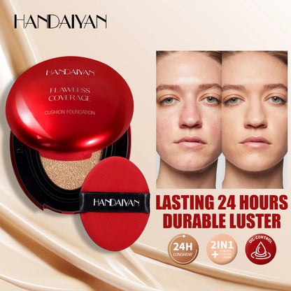handaiyan Puff + Concealer Red Shell Foundation Natural Finish