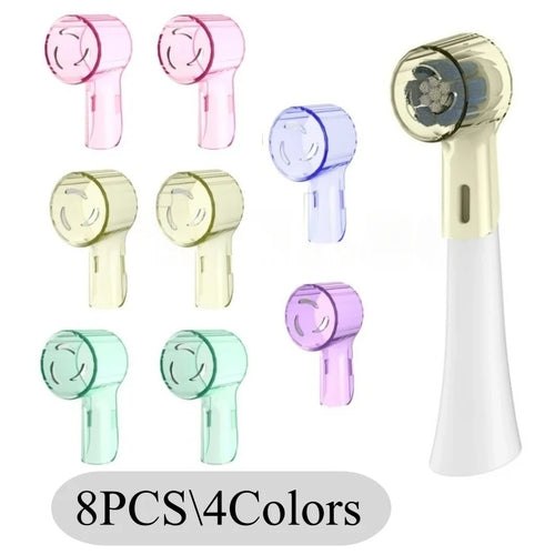 2-8Pcs Colors Toothbrush Dustproof Covers Caps Compatible with Braun