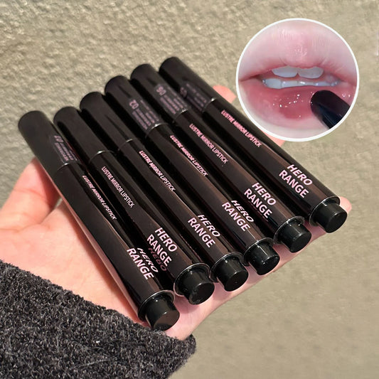 HERORANGE Push-button Mirror Lipstick Moisturizing Long-lasting Lip