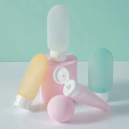 4Pcs/Set Refillable Bottle 60ml Soft Lotion Container Squeeze Tube