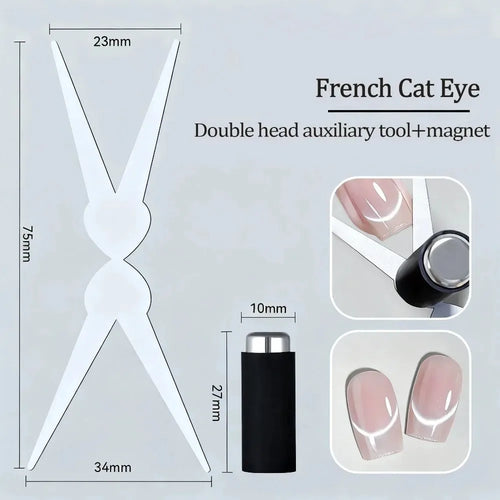 27pcs Cat Eye Magnet Cube for Nails Strong Magnetic Square Stick 9D/5D