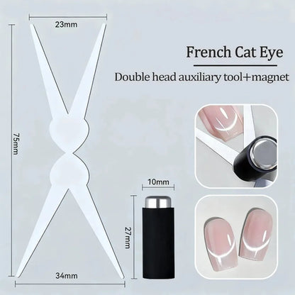 27pcs Cat Eye Magnet Cube for Nails Strong Magnetic Square Stick 9D/5D