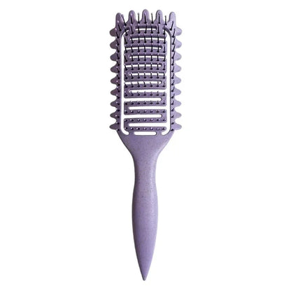 Curl Define Styling Brush Hollow Out Detangling Hair Brush Tangled Wet