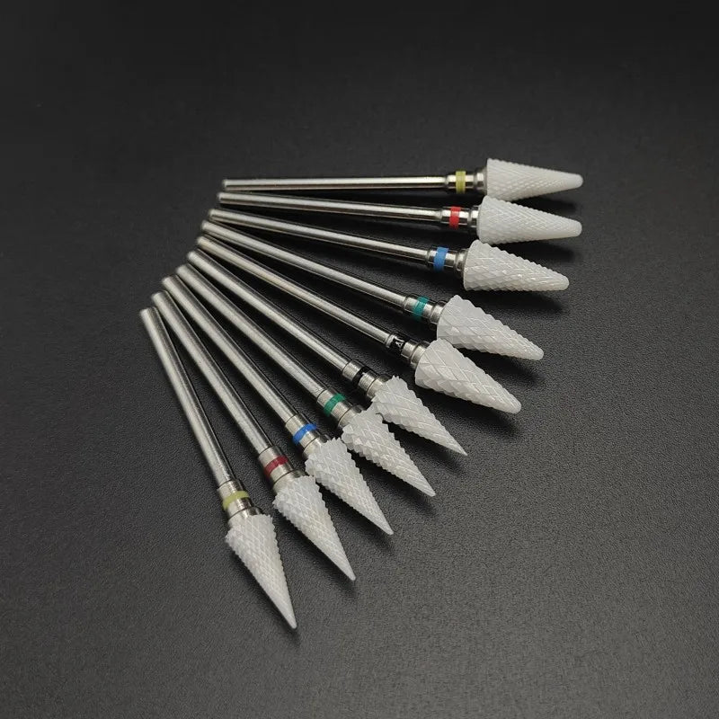 Ceramic Carbide Nail Drill Bit Rotate Burr Milling Nail Cutter Bits