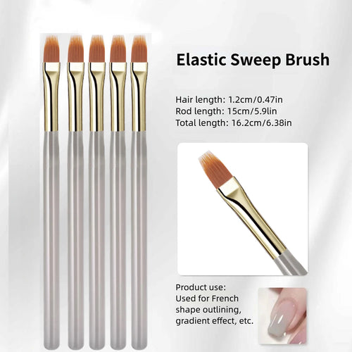 1/2PCS French Plaid Nail Art Brushes Set - Line Grid Pattern Drawing