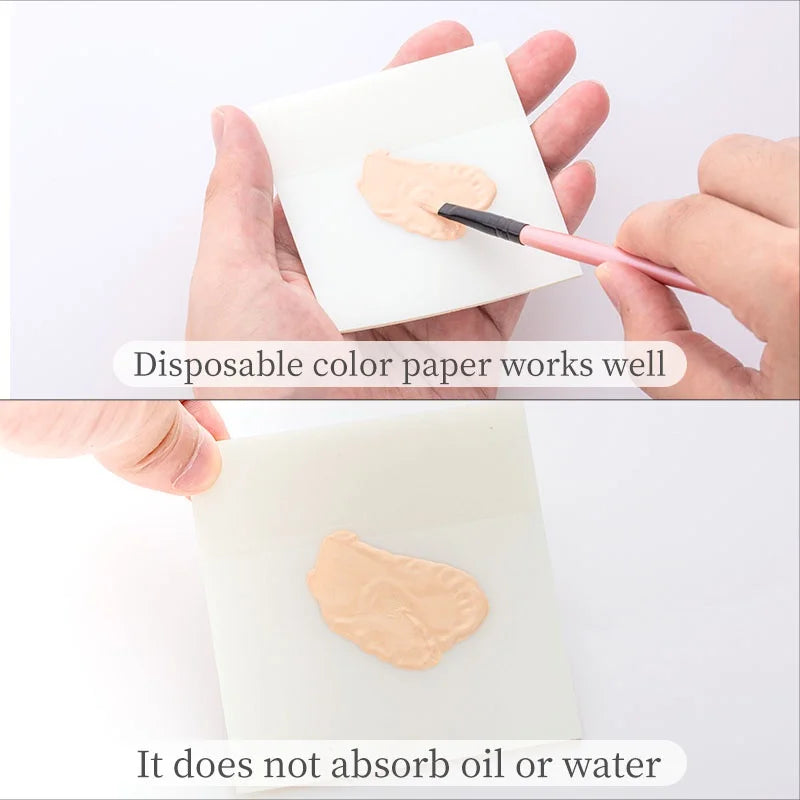 50Pcs Gel Nail Polish Palette Paper Disposable Nail Art Sticker Gel