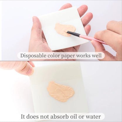 50Pcs Gel Nail Polish Palette Paper Disposable Nail Art Sticker Gel
