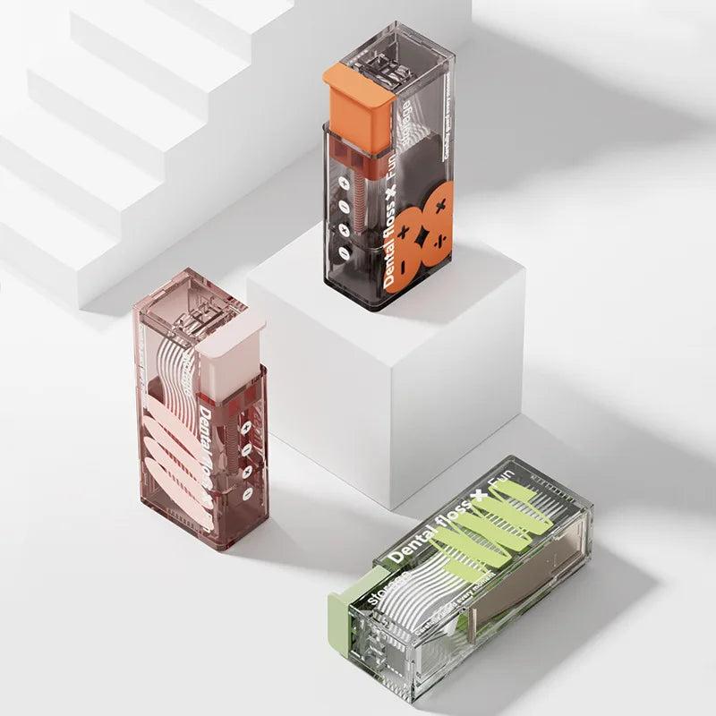 Portable Floss Dispenser Includes 10Pcs Floss Automatic Ejectable