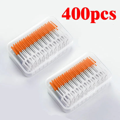 200/400pcs Interdental Silicone Brushes Dental Toothpicks Brush