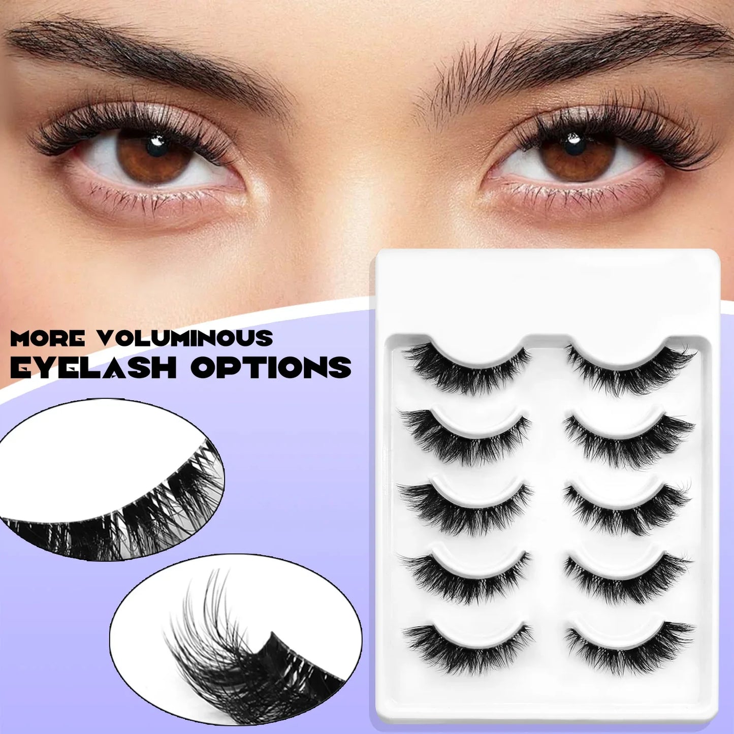 Veltrinay Cat Eye Lashes Soft Natural Faux Mink Eyelashes Fake Lashes