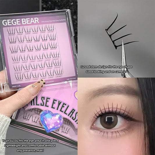 Gege Bear K-pop Lash Without Glue - Natural & Fluffy, Instant