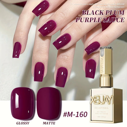 1pc 15ml Reddish Brown Gel Nail Polish Starter Pure Soak Off No Wipe