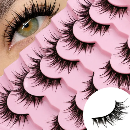 Veltrinay Manga Lashes Fluffy Soft 3D Mink False Lashes Wispy Soft